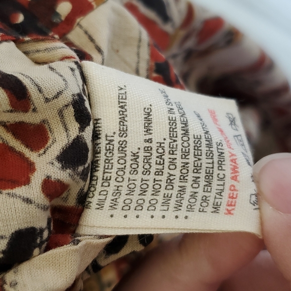 NWT Fabindia Hand Block Print Tunic with Pockets - Picture 10 of 11